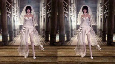 Haku Wedding Dress Unp From Mmd To Skyrim At Skyrim Nexus
