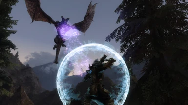 Wraithguard barrier reflecting a dragon's shout