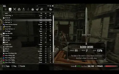 Gaffgarion's blood sword