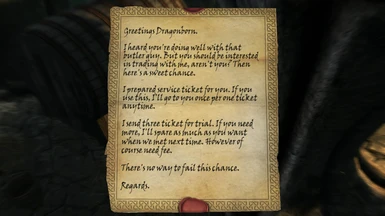 Letter from Merchant