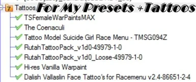 Info for my Presets with Tattoos please Loading this °:°