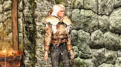 Sofia with Fur Coat worn over Ciri-Outfit