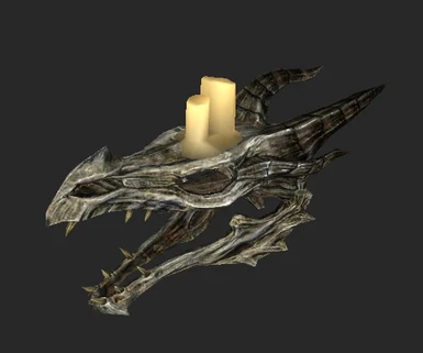 Dragon Skull Candle
