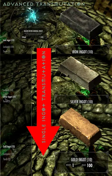 This is how the Major Refine Mineral Ingot works with a single kind of ingot in the inventory