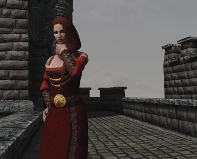 Red Viking dress