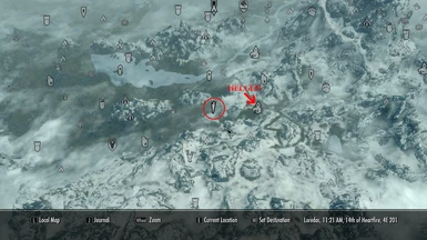Location of unmarked bandit camp where Eisa can be found