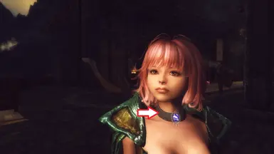 glass armor and necklace