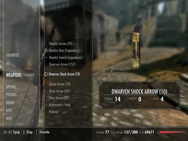 Dwarven Shock Arrow from Smithing
