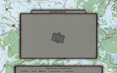 Local Map with Dear Diary UI on top of Marked Map