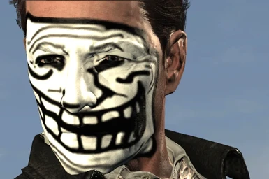 Trollface face paint for Max