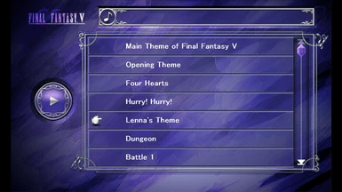Final Fantasy V Music Player names fix