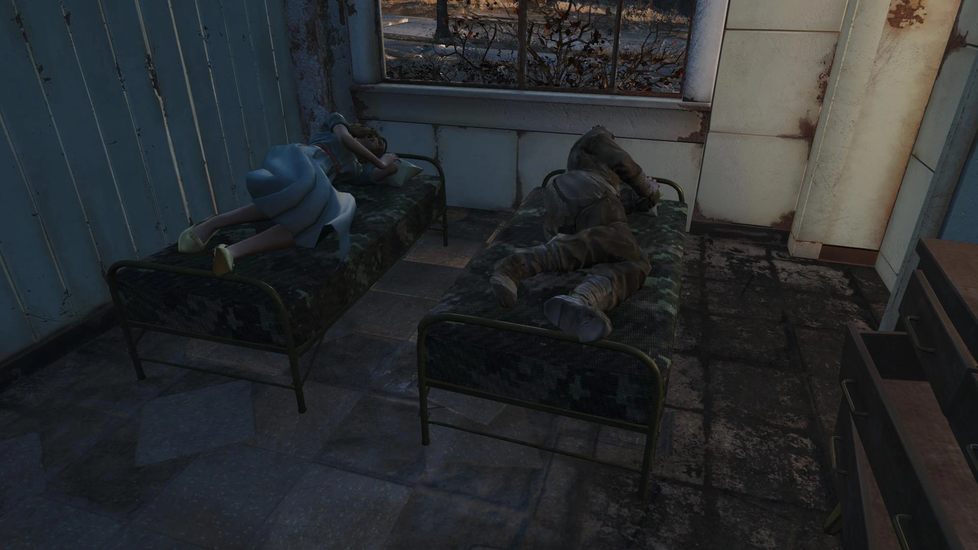 fallout 4 build sheltered beds