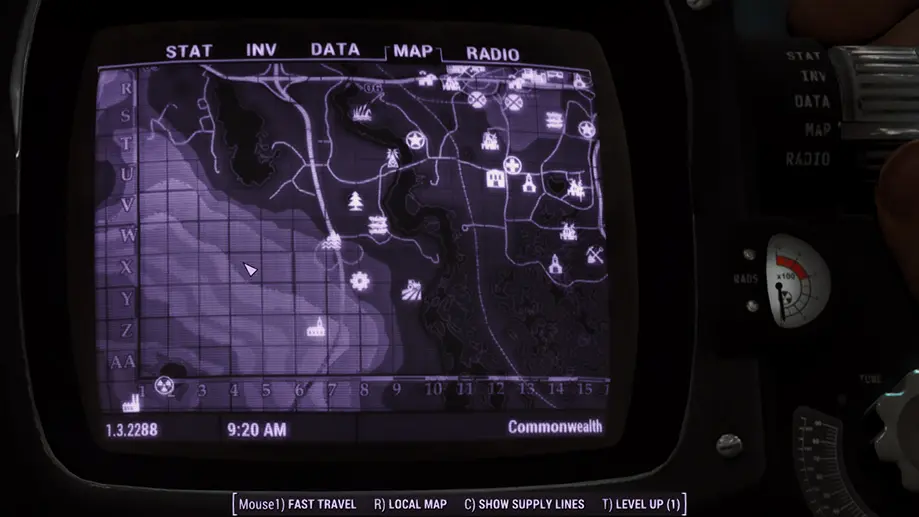 improved map with visible roads fallout 4