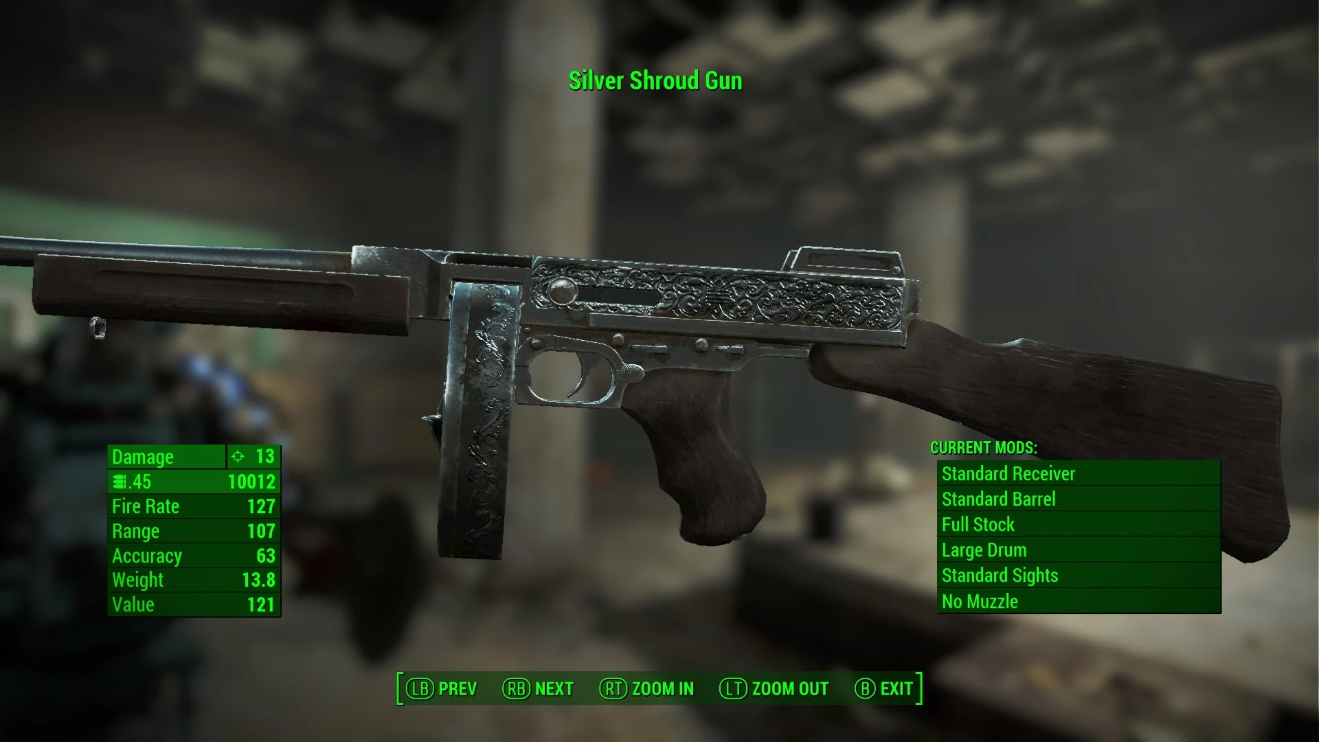 silver shroud submachine gun