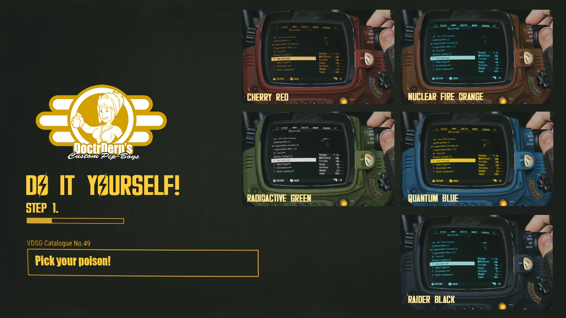 Fallout 4 gold kit for color pipboy фото 9