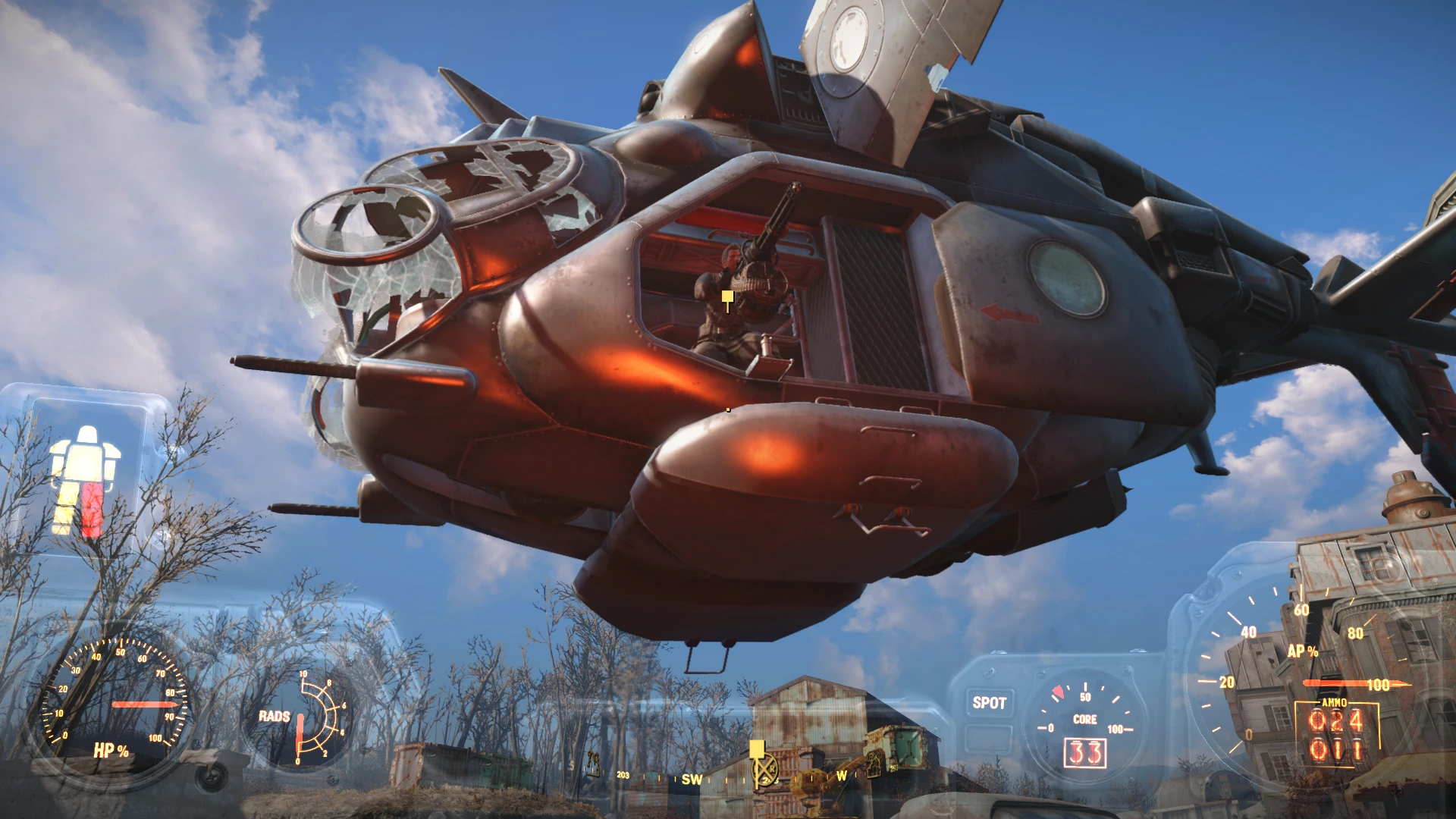 Fallout 4 летать на винтокрыле фото 116