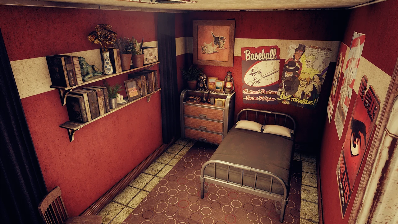 Mike room. Fallout 4 Red Rocket внутри. Фоллаут 4 интерьер. Fallout 4 моды Red Rocket. Fallout интерьер.