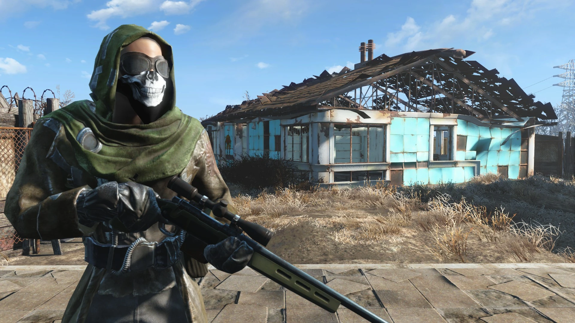 Fallout 4 зеленая бандана (120) фото