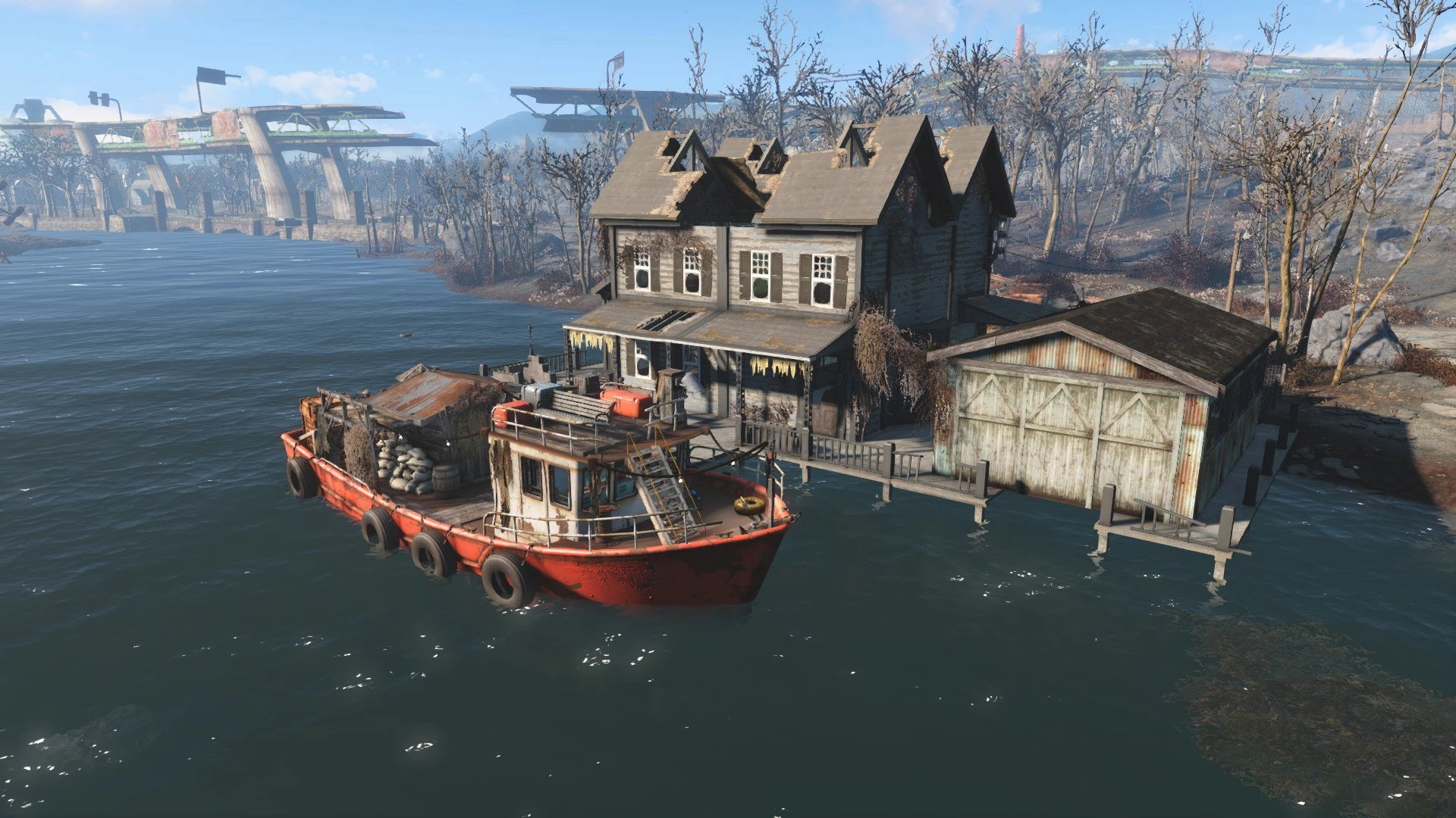 Fallout 4 лодочный домик таффингтона отразить атаку рейдеров фото 18