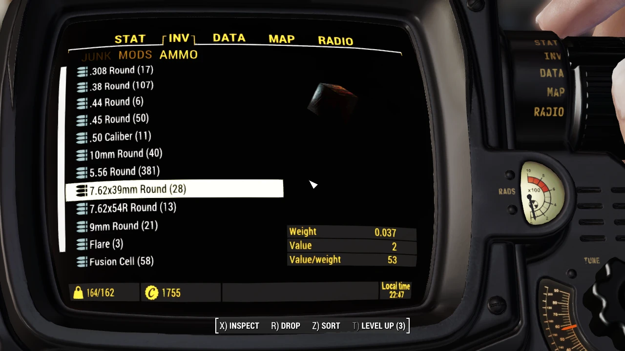 fallout weight gain mod