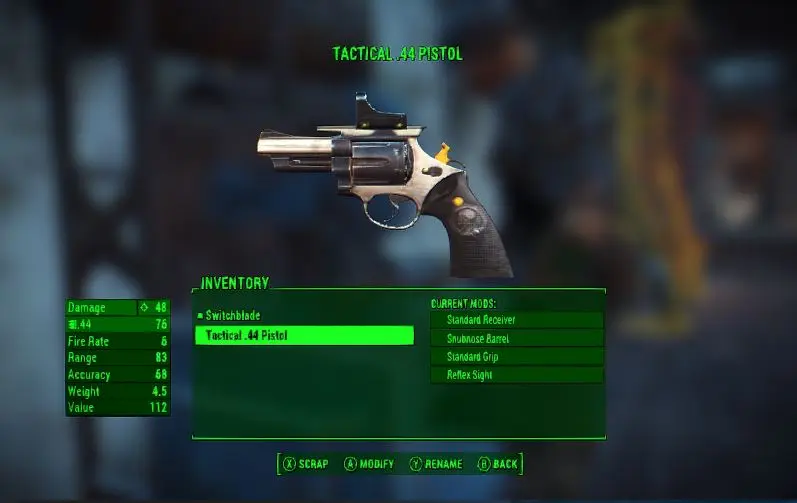 Spec Ops Tactical 44 Revolver With Upgrades At Fallout 4 Nexus - Mods 