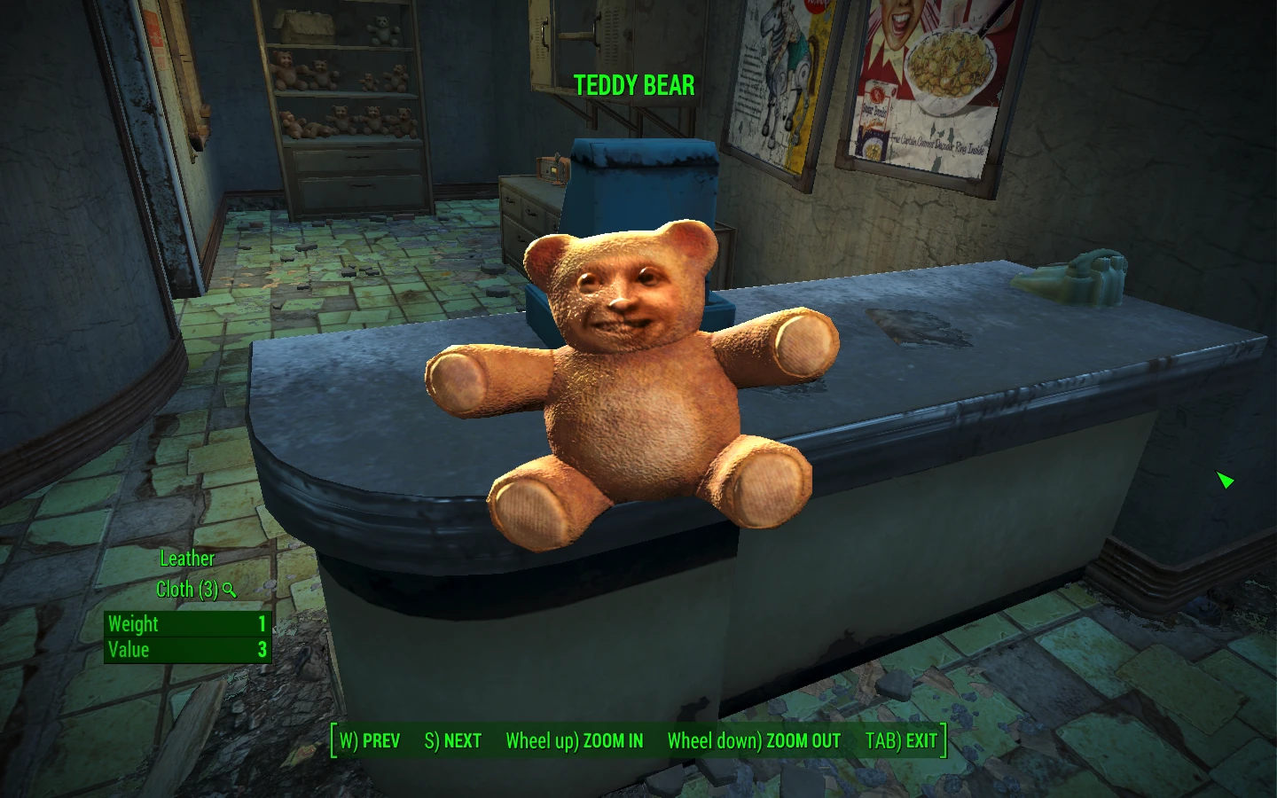 fallout teddy bear plush