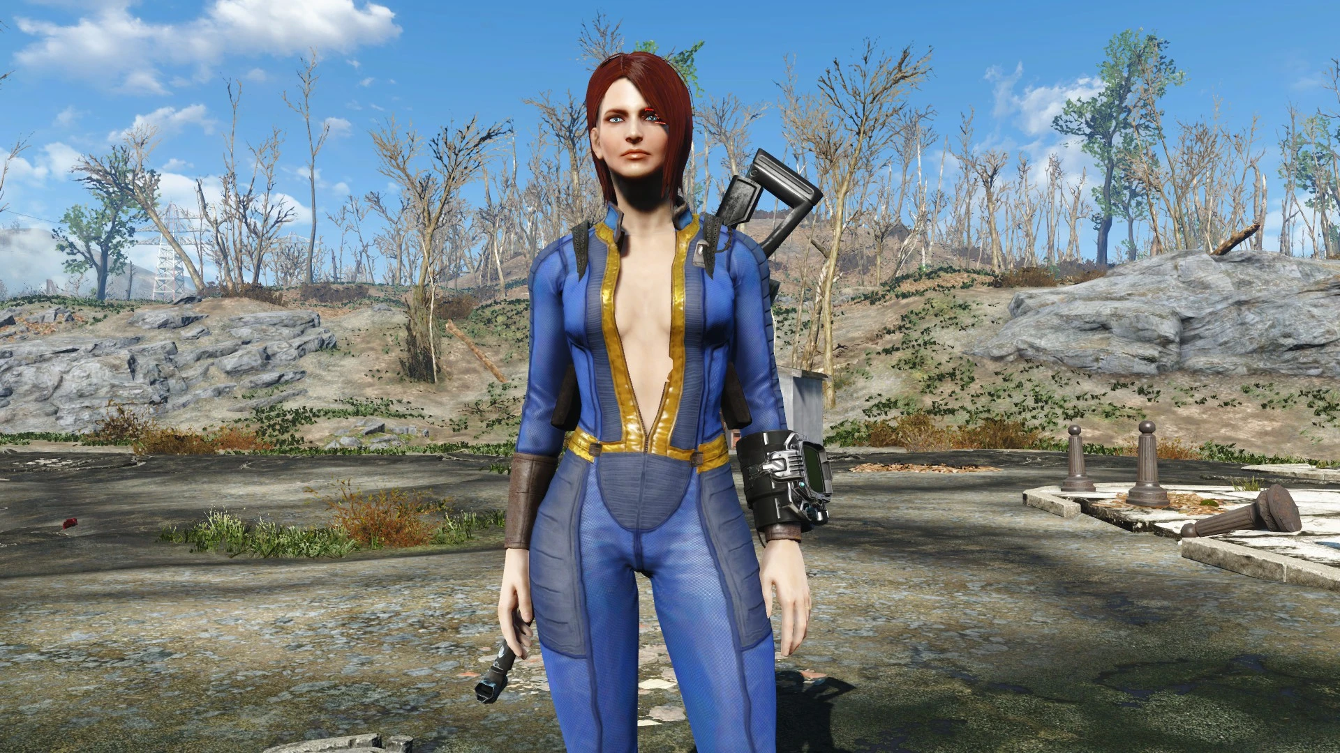 Fallout 4 unzipped vault suit фото 21
