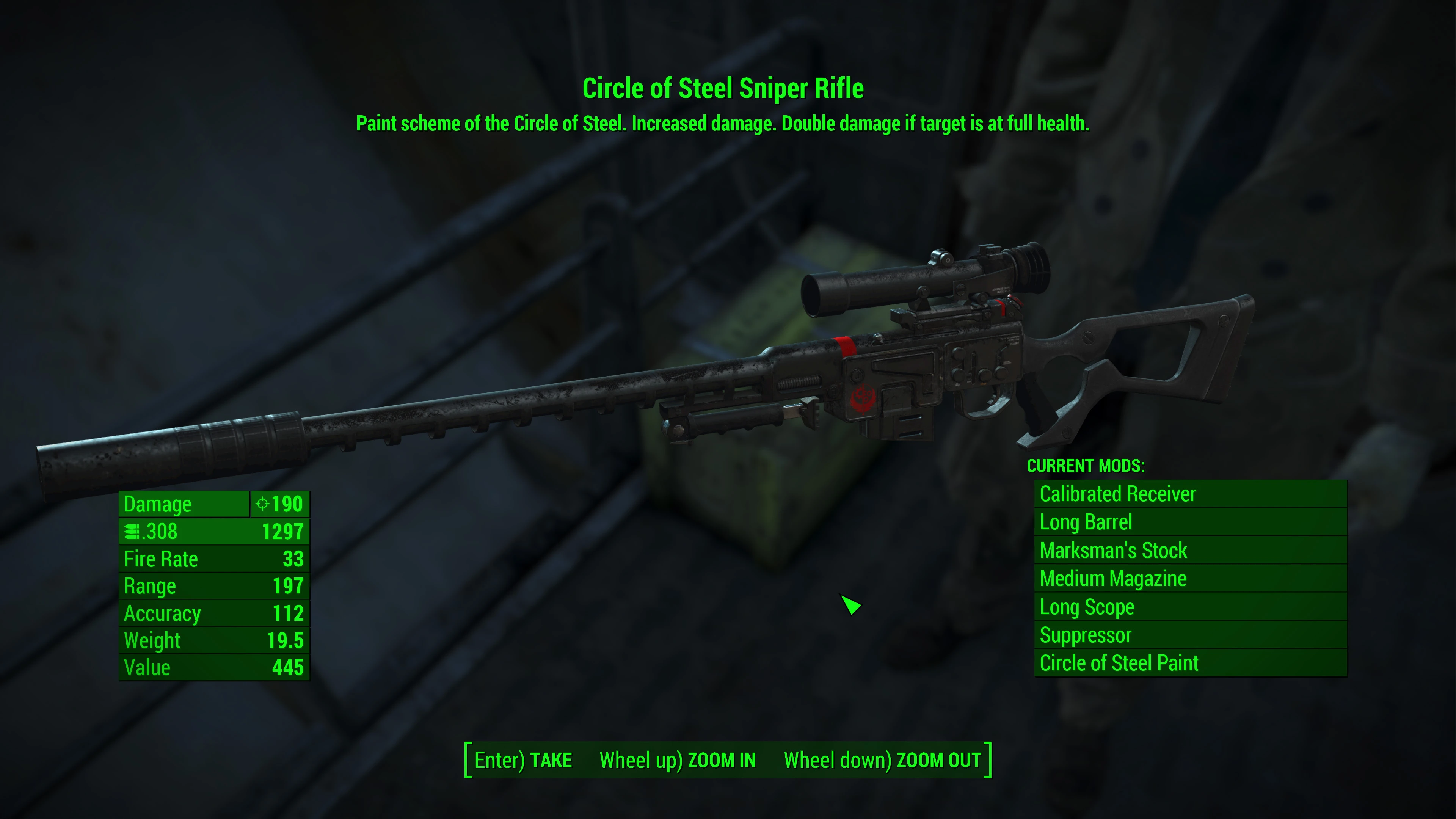 снайперская винтовка dks 501 для fallout 4 фото 40