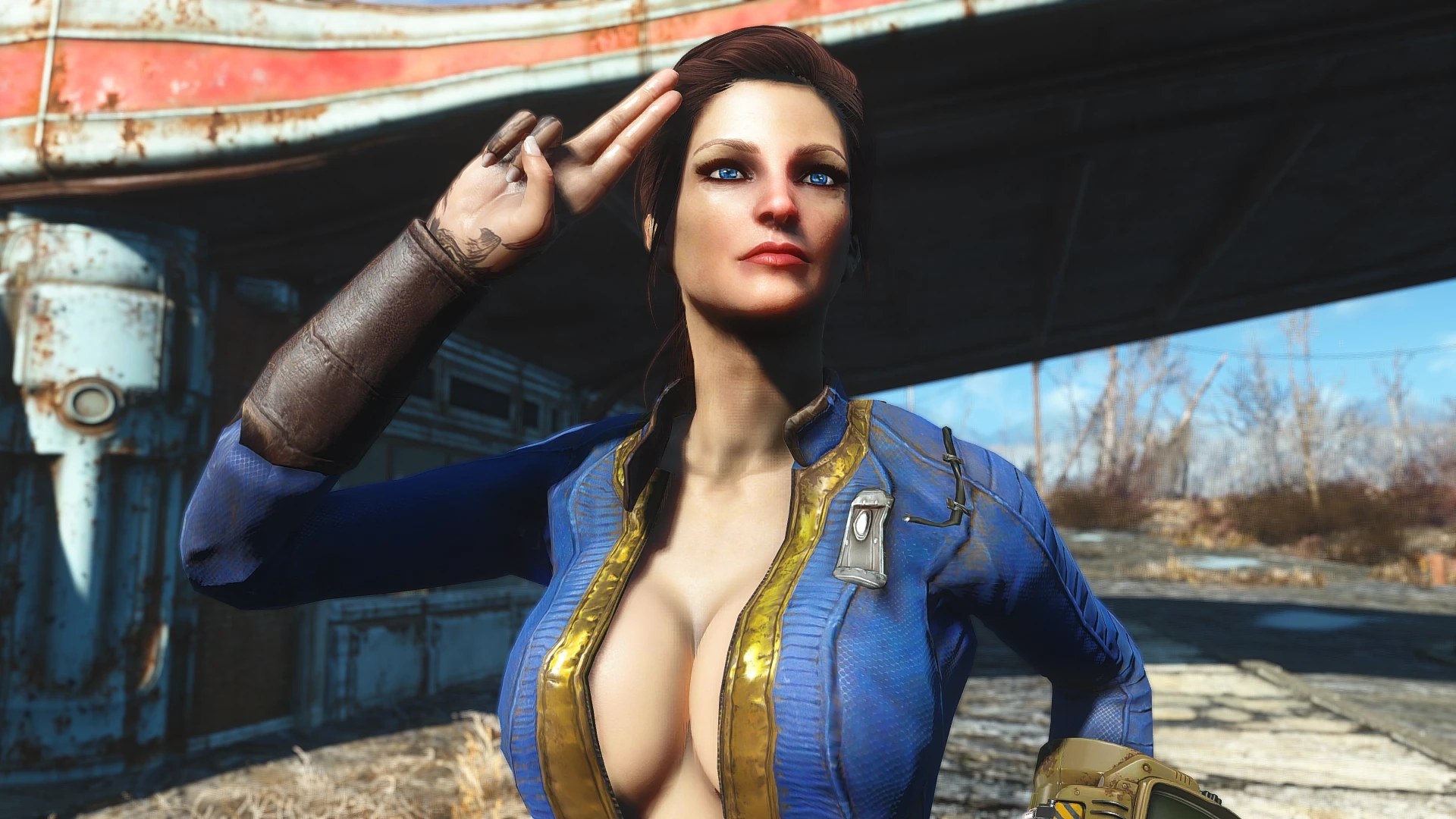 Fallout 4 unzipped vault suit фото 12