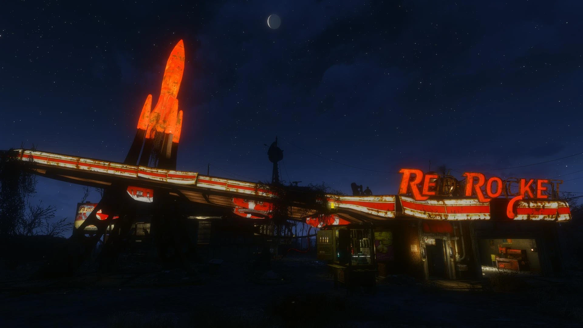 Fallout 4 red rocket gas station in the middle of the glowing sea фото 106