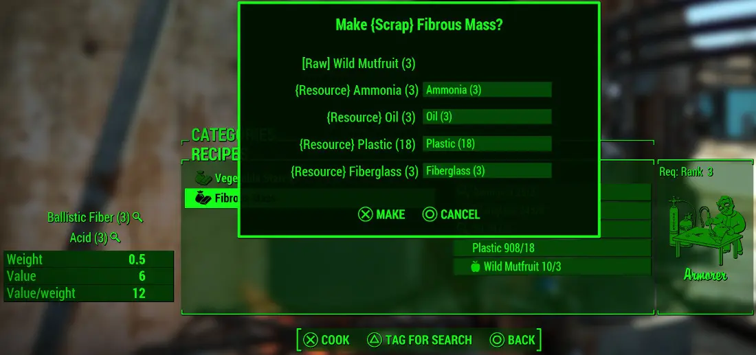 Craftable Ballistic Fiber at Fallout 4 Nexus - Mods and community