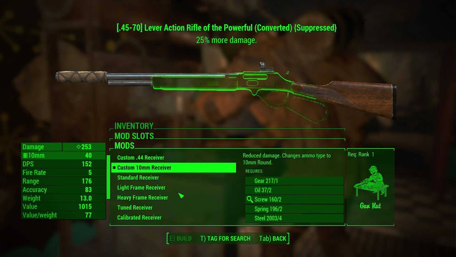 Fallout 4 карабин с рычажным затвором фото 33