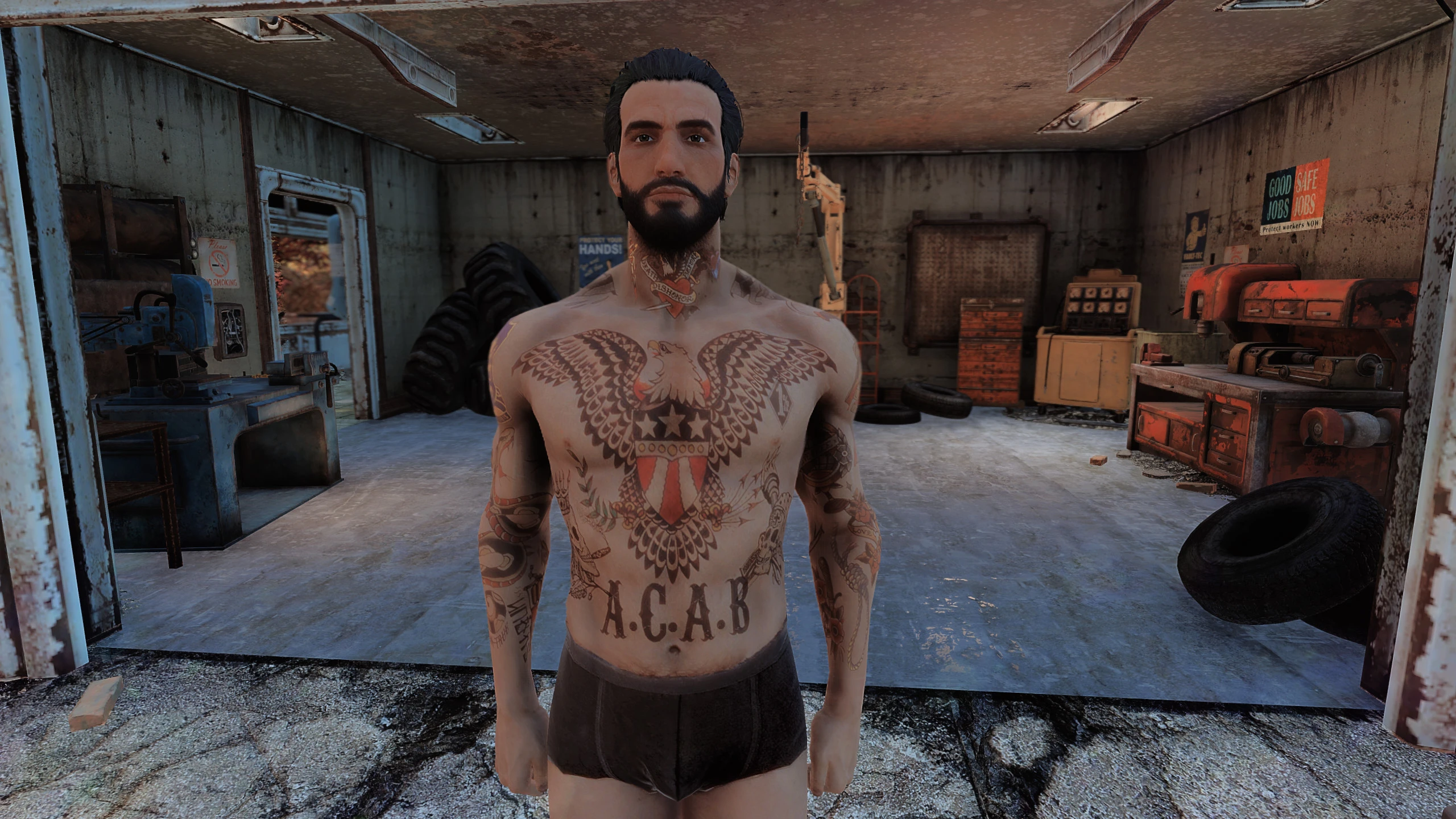 Ellie male Tattoo Fallout 4 мод