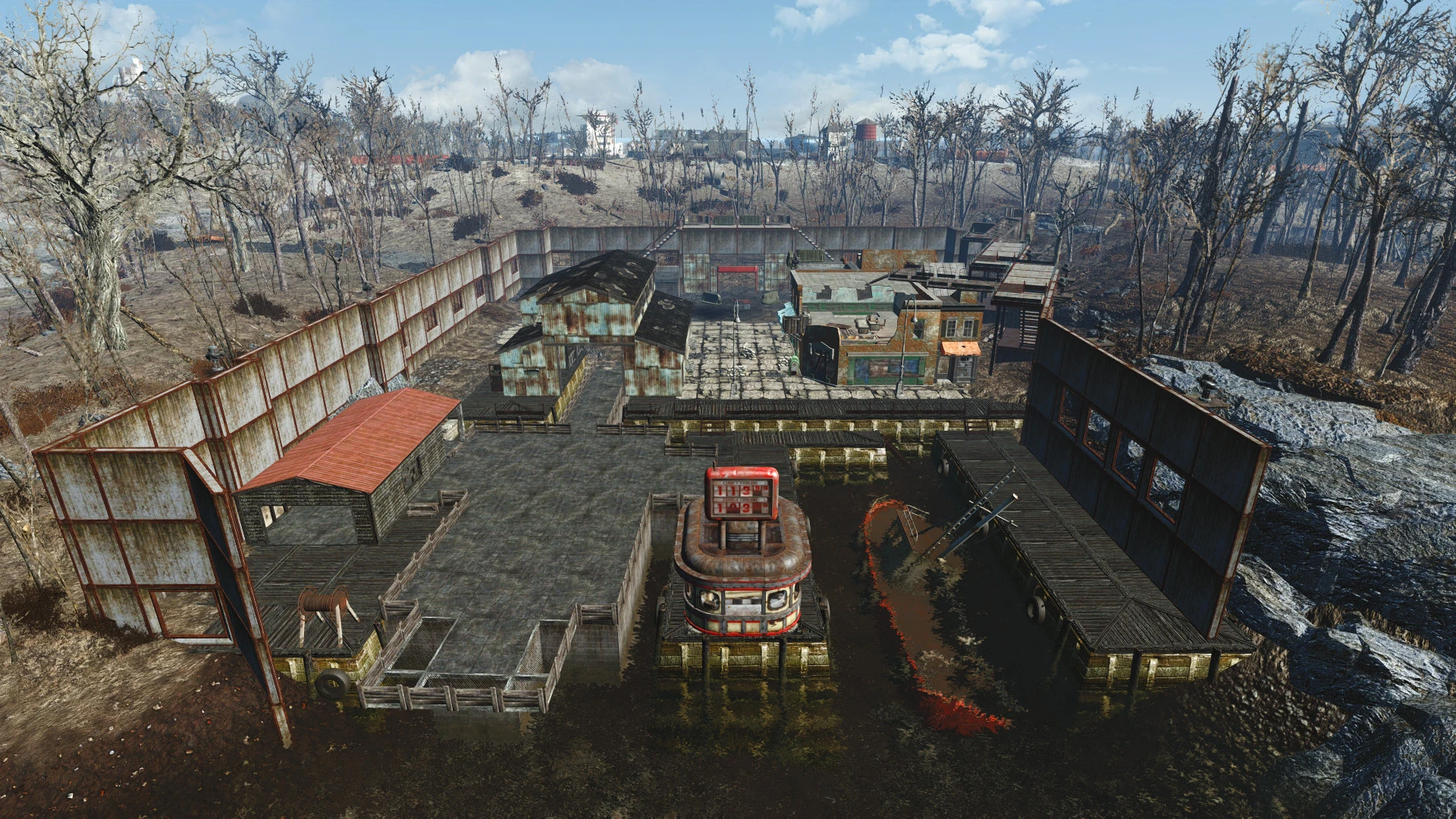 Settlement Blueprint SHELL ONLY - Crappy Egret Tours Marina at Fallout ...