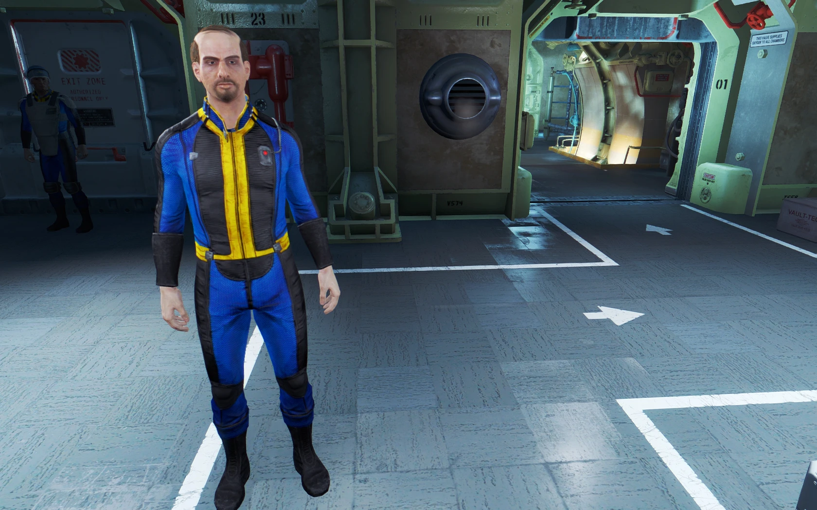Fallout 4 vault suit with armor фото 16