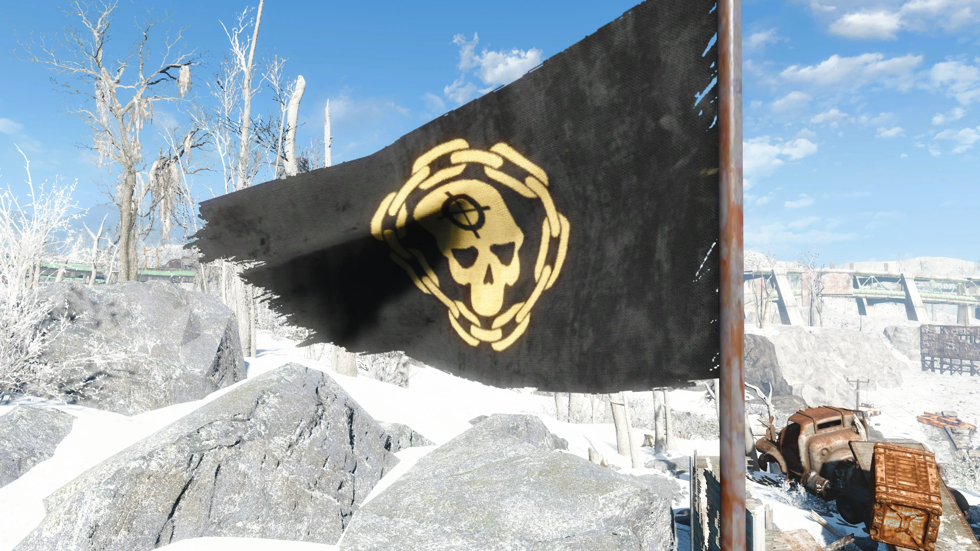 Fallout 4 сигнальный флаг для банды как соорудить фото 81