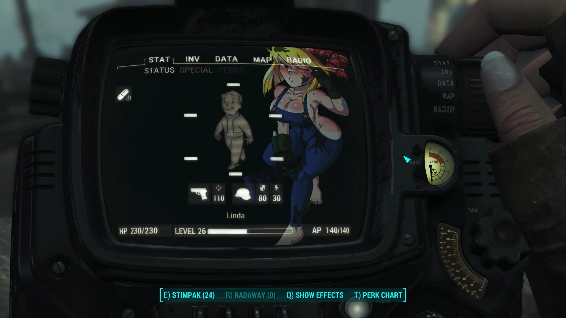 fallout 4 vault meat pipboy