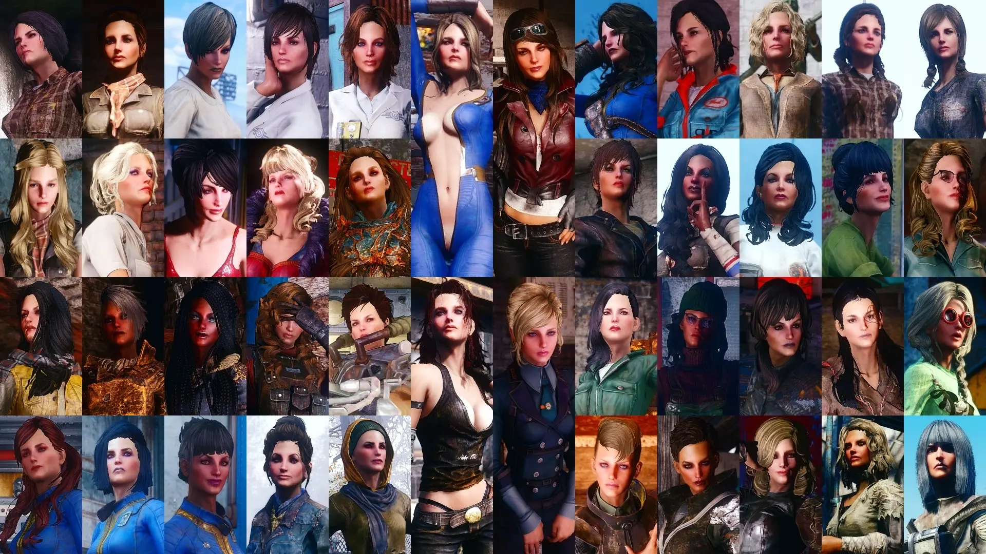 Fallout 4 wasteland heroines replacer and presets all in one (120) фото