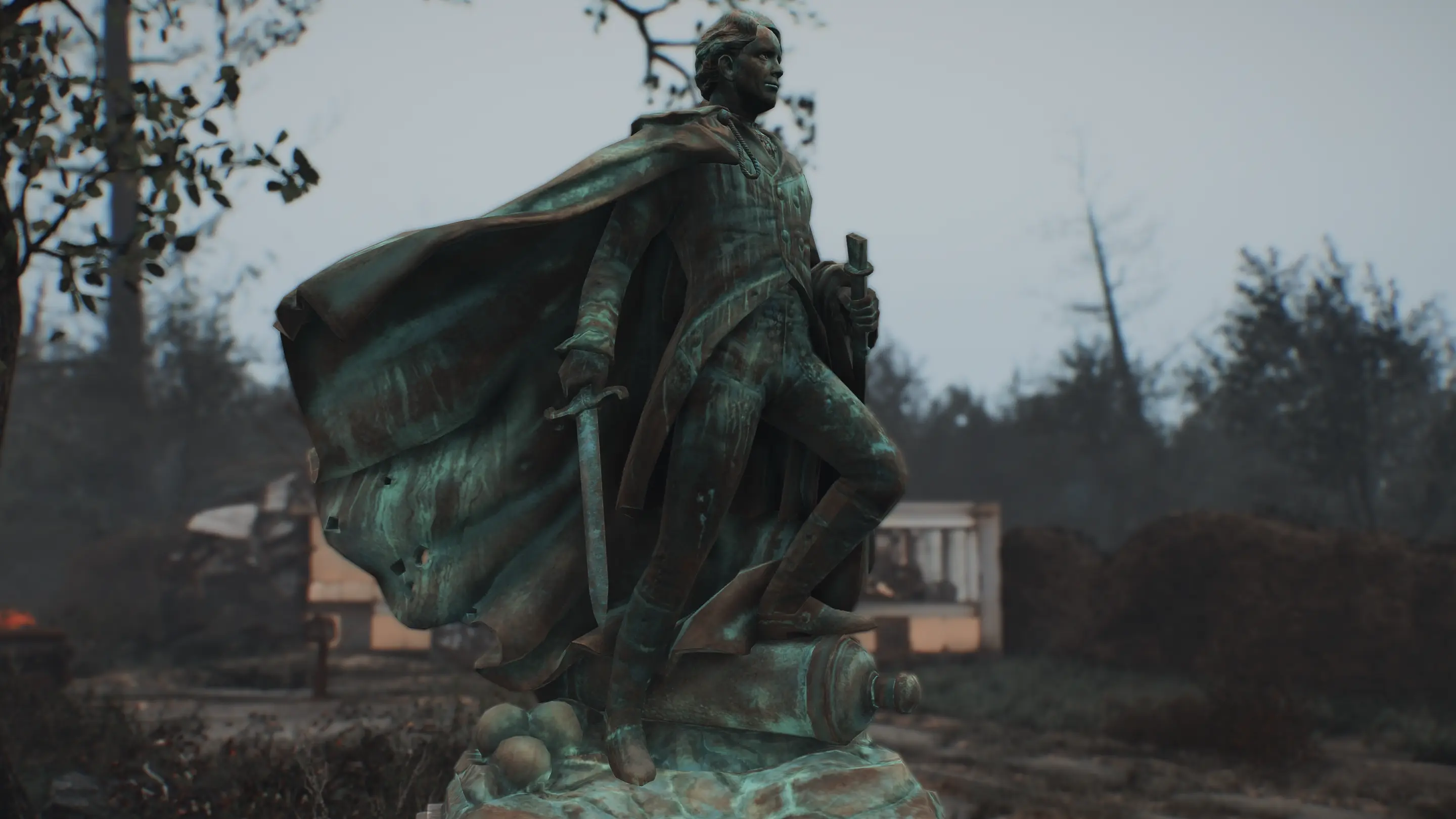 Fallout 4 лексингтон. Fallout 4 статуи мод. Статуи фоллаут. Fallout 3 Statue. Фоллаут 4 мод статуя Ленина.