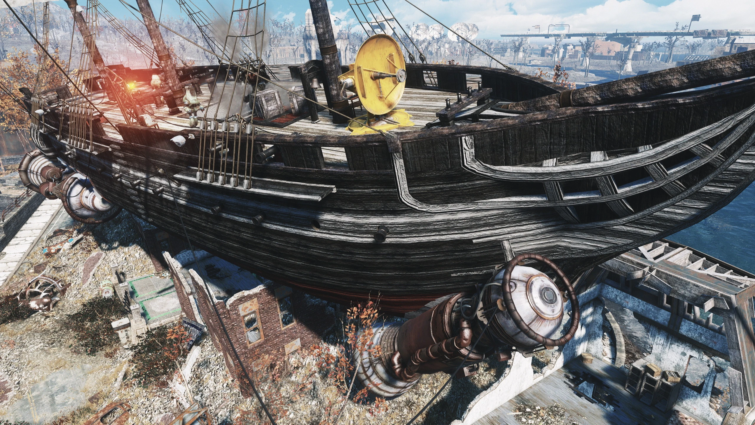 Fallout 4 боевые лодки яхты корабли создай свой собственный флот фото 36