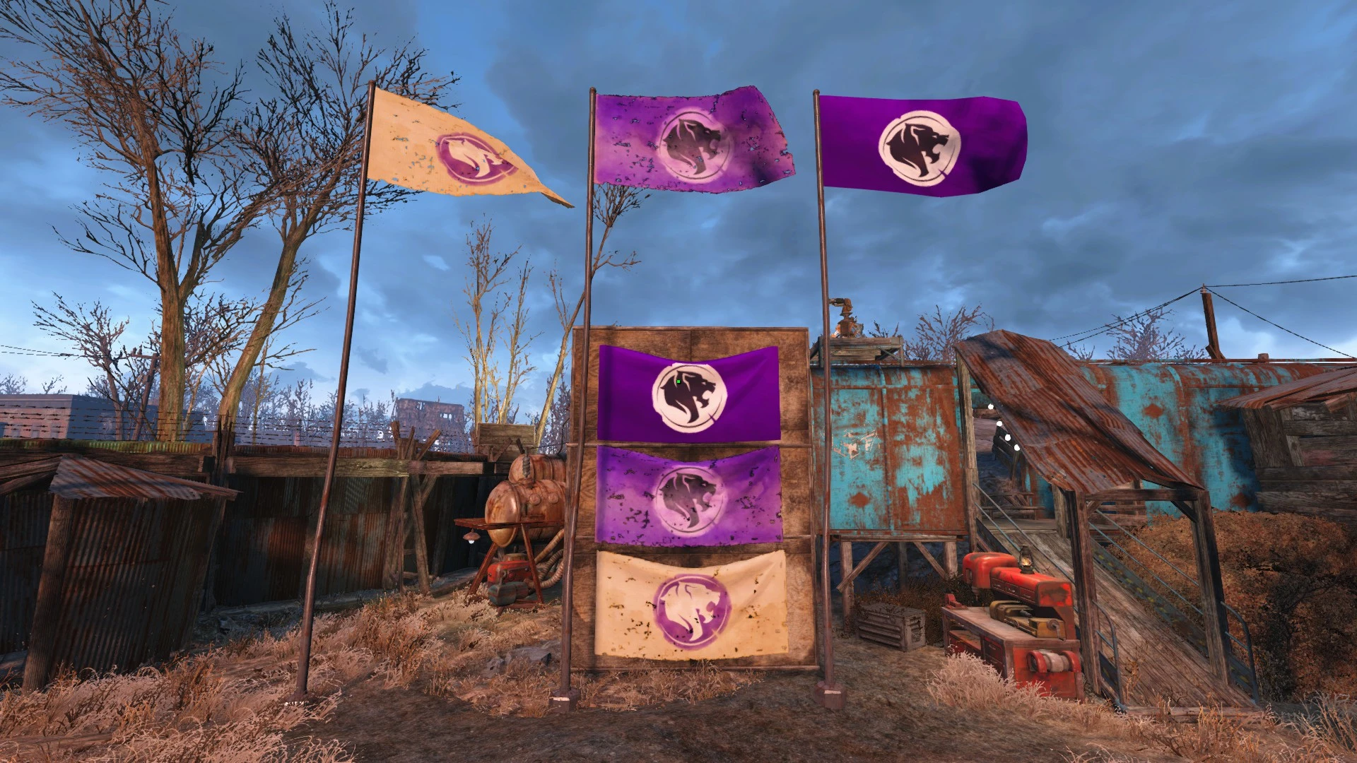 Fallout 4 сигнальный флаг для банды как соорудить фото 100