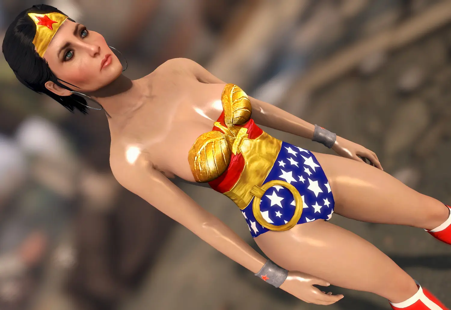 Wonder Woman Outfit CBBE-Physics Fusion-Girl AtomicBeauty at Fallout 4 Nexus  - Mods and community