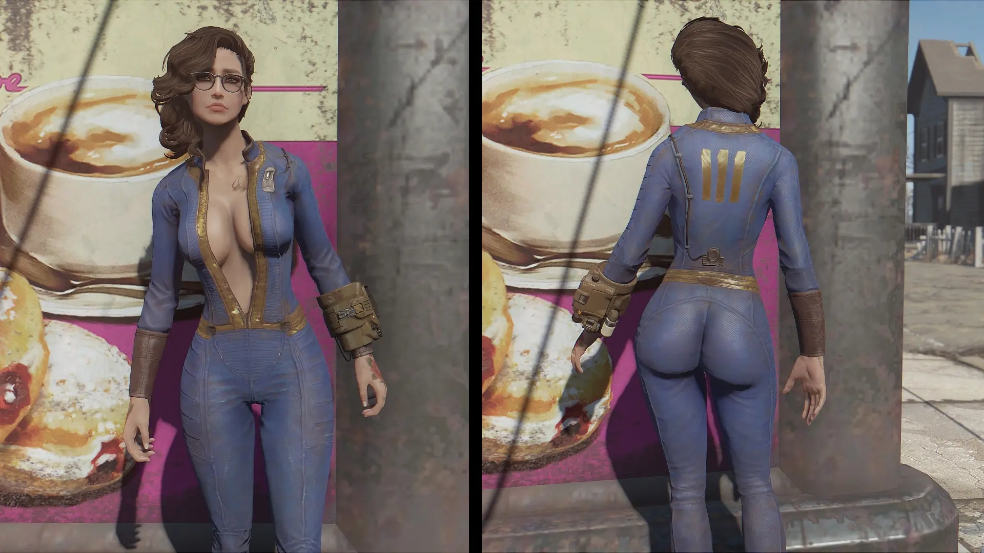 Fusion Girl Unzipped Vault Suit Replacer At Fallout 4 Nexus Mods And 