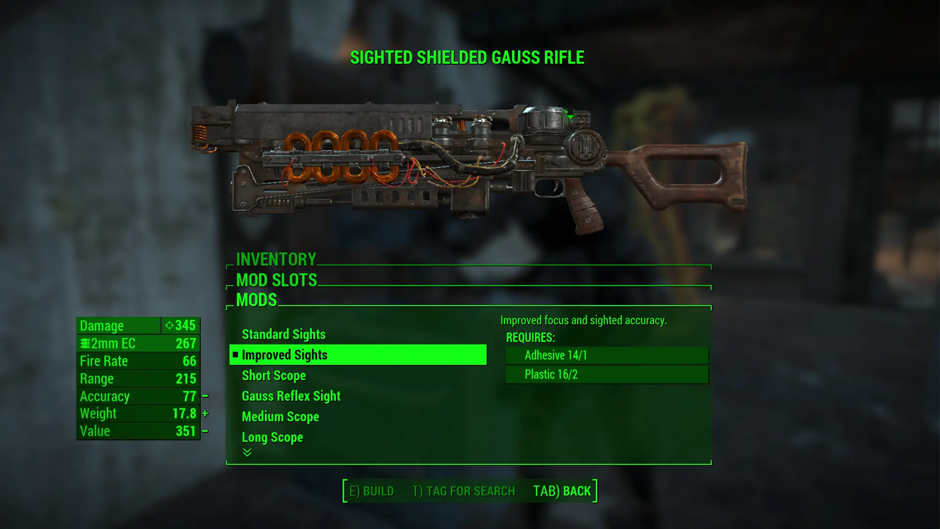 Gauss Rifle Improved Sights at Fallout 4 Nexus - Mods and community