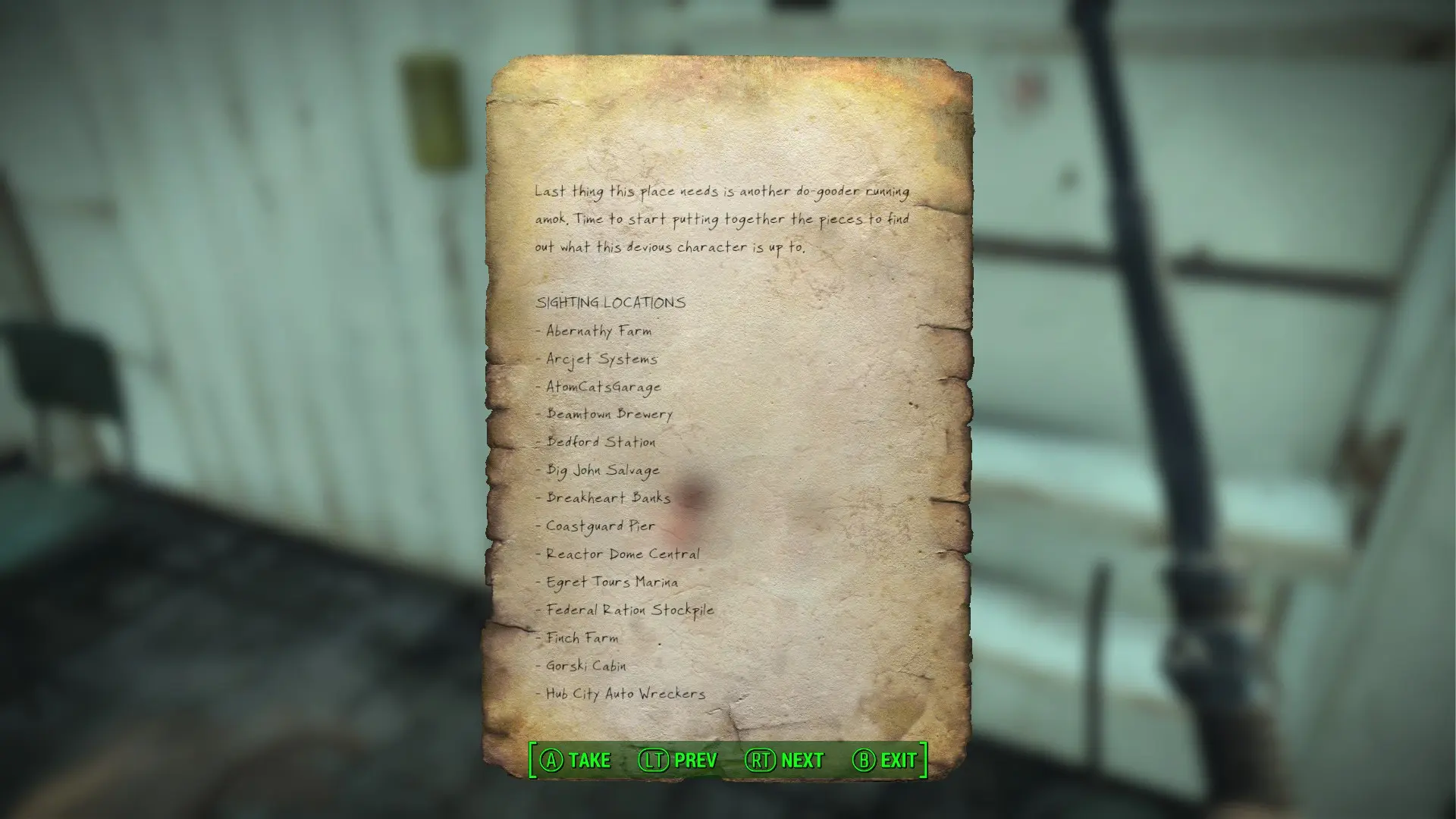 Aftermath Scavenger Hunt At Fallout 4 Nexus - Mods And Community