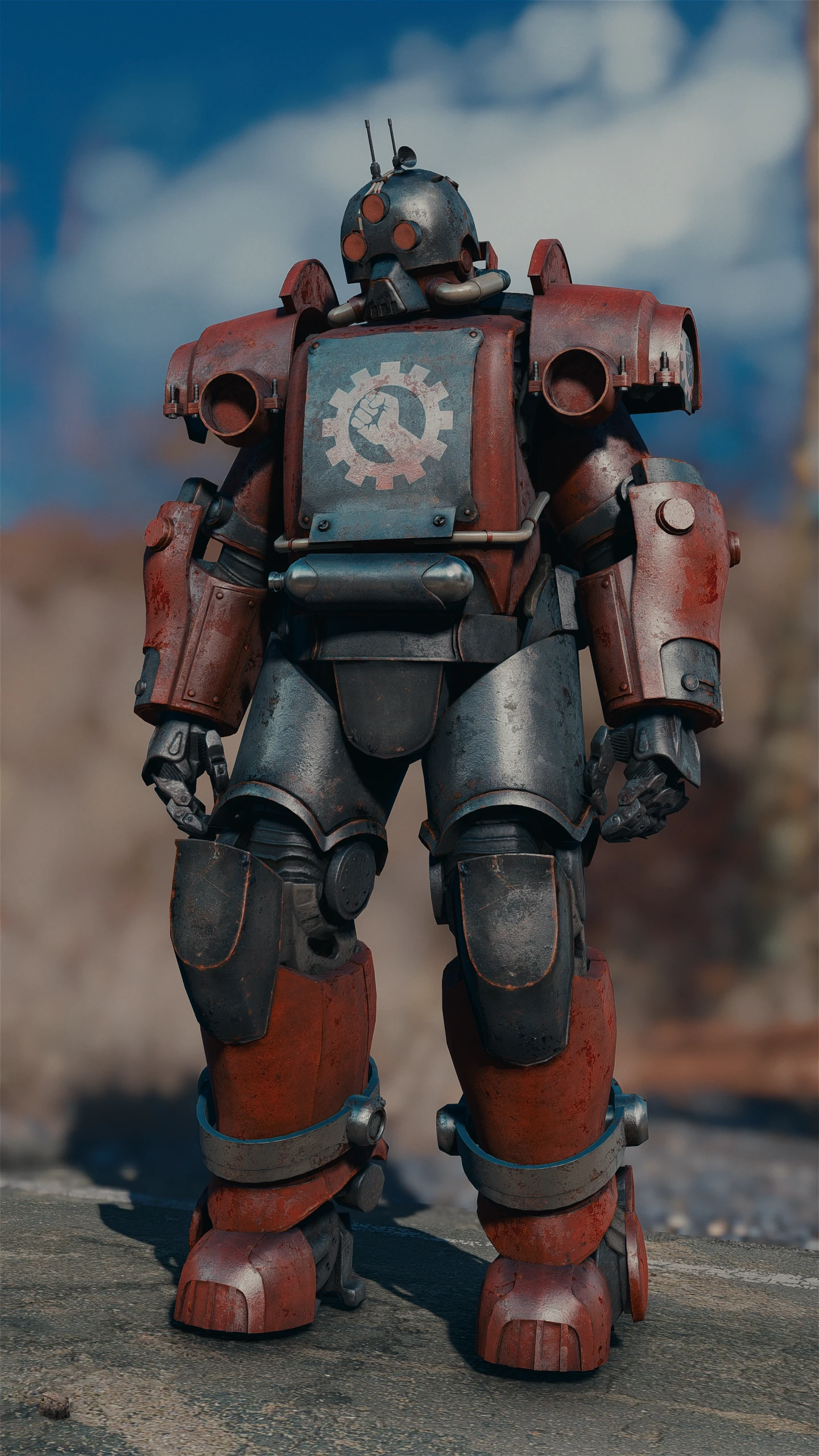 Fallout 4 power armor red фото 4