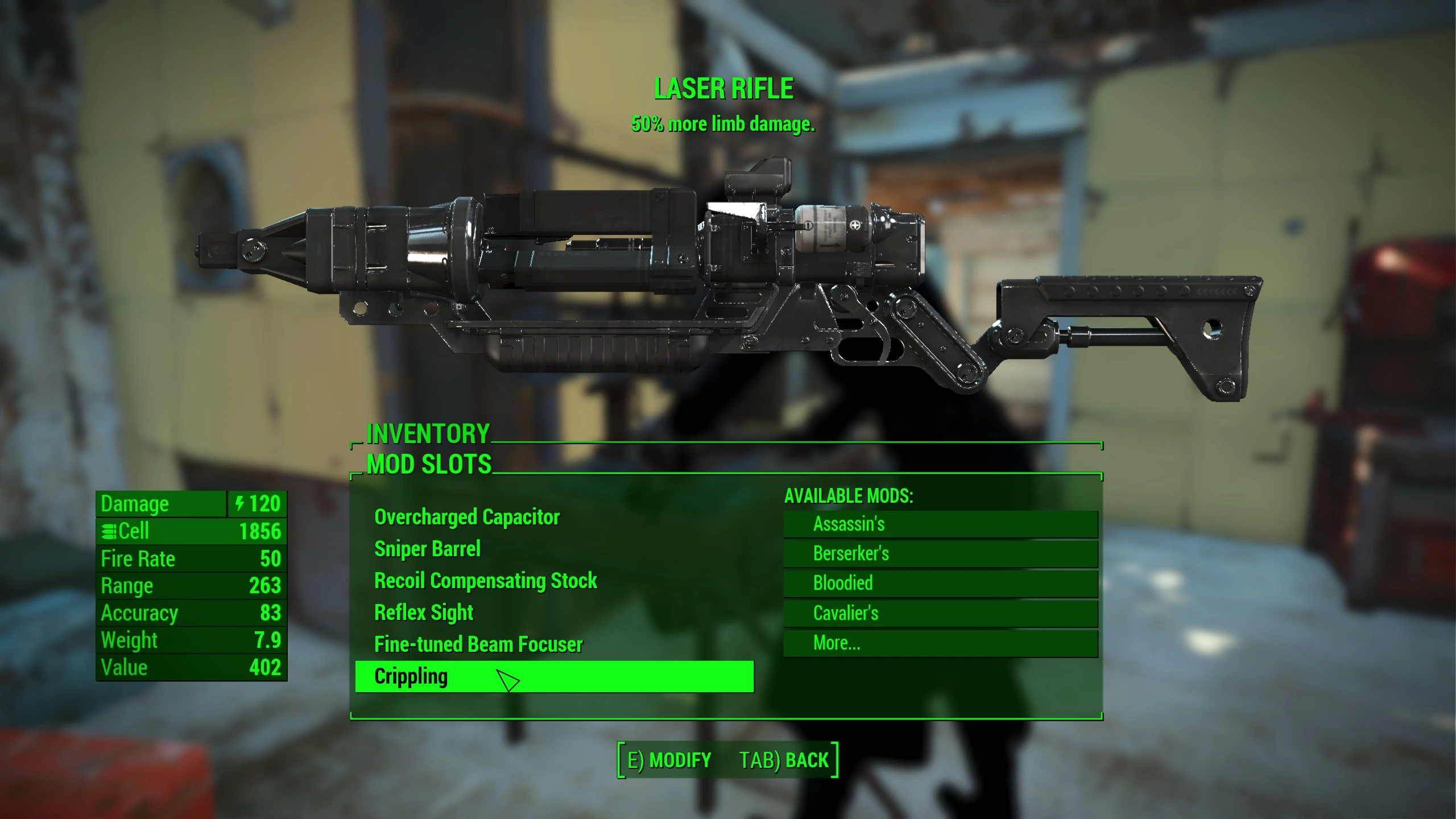fallout 4 laser rifle mods