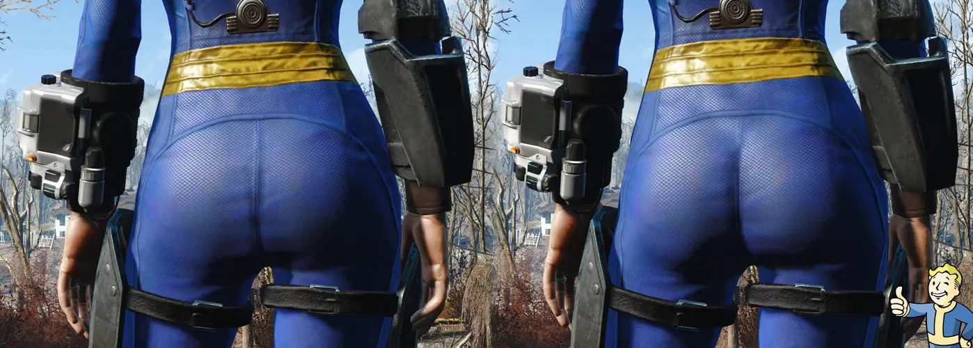 Vault Booty Enhanced Female And Male Vault Suit At Fallout 4 Nexus Mods And Community 5237