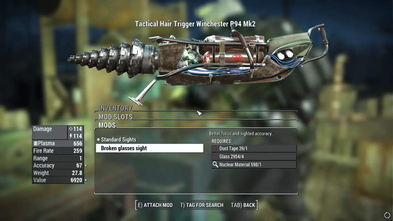 Winchester P94 Plasma Caster Tweaks at Fallout 4 Nexus - Mods and community