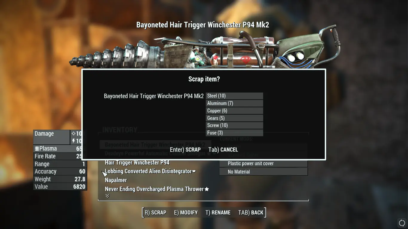 Winchester P94 Plasma Caster Tweaks At Fallout 4 Nexus Mods And Community